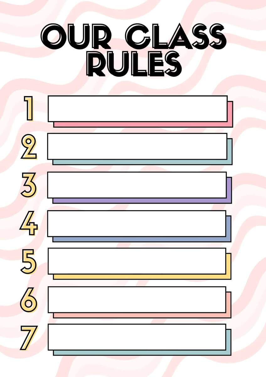 10 Free Classroom Rules Charts Printable Customizable Teach Prints