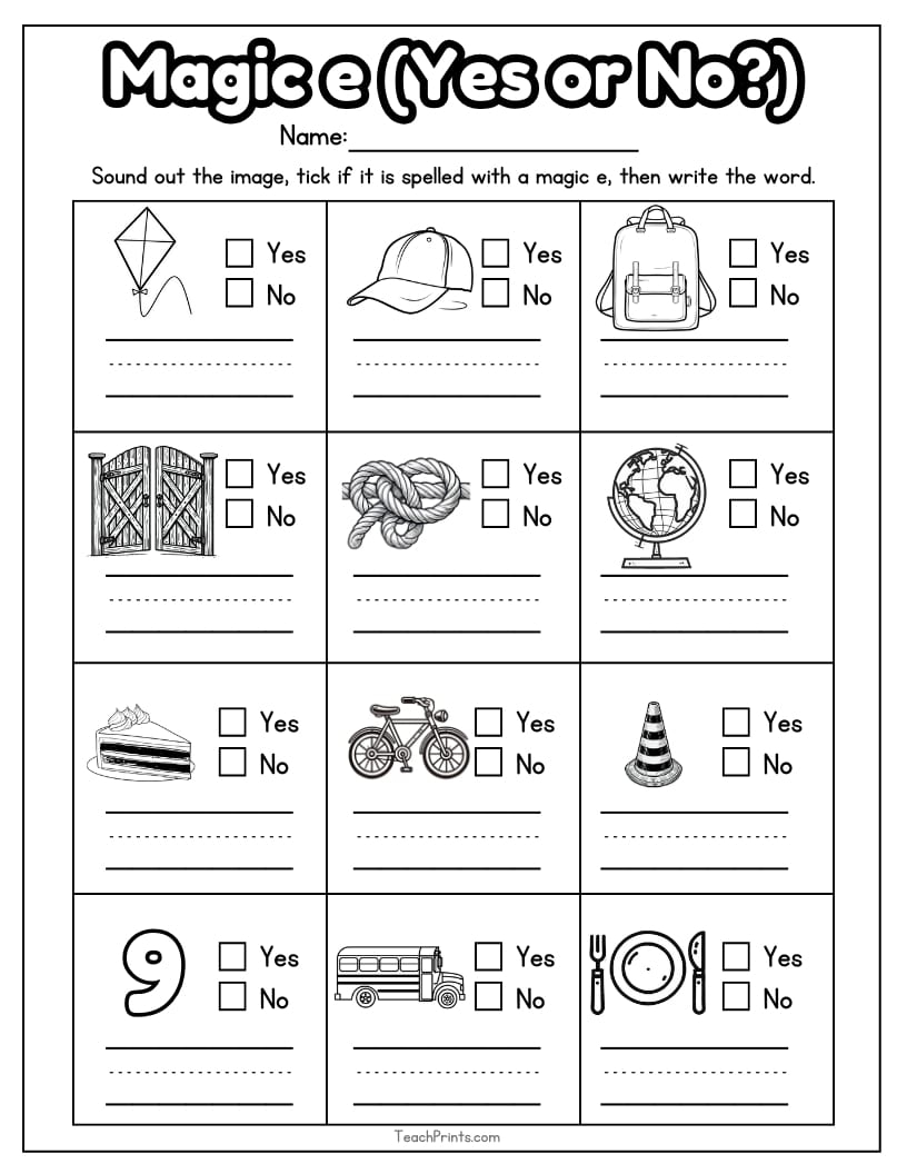 13 Magic E Worksheets Free PDF Printables Teach Prints 13 Magic E Worksheets Free PDF Printables Teach Prints