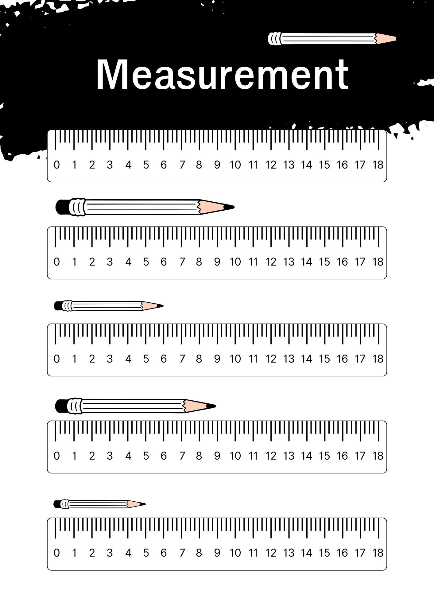 14 Printable Measuring With A Ruler Worksheets Etsy Israel