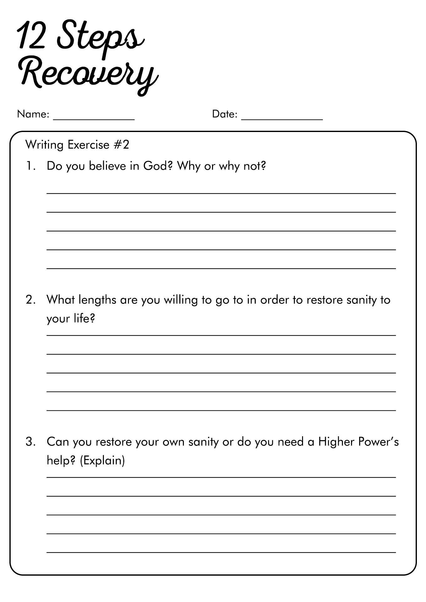 15 12 Step Recovery Worksheets Free PDF At Worksheeto Worksheets Library 15 12 Step Recovery Worksheets Free PDF At Worksheeto Worksheets Library