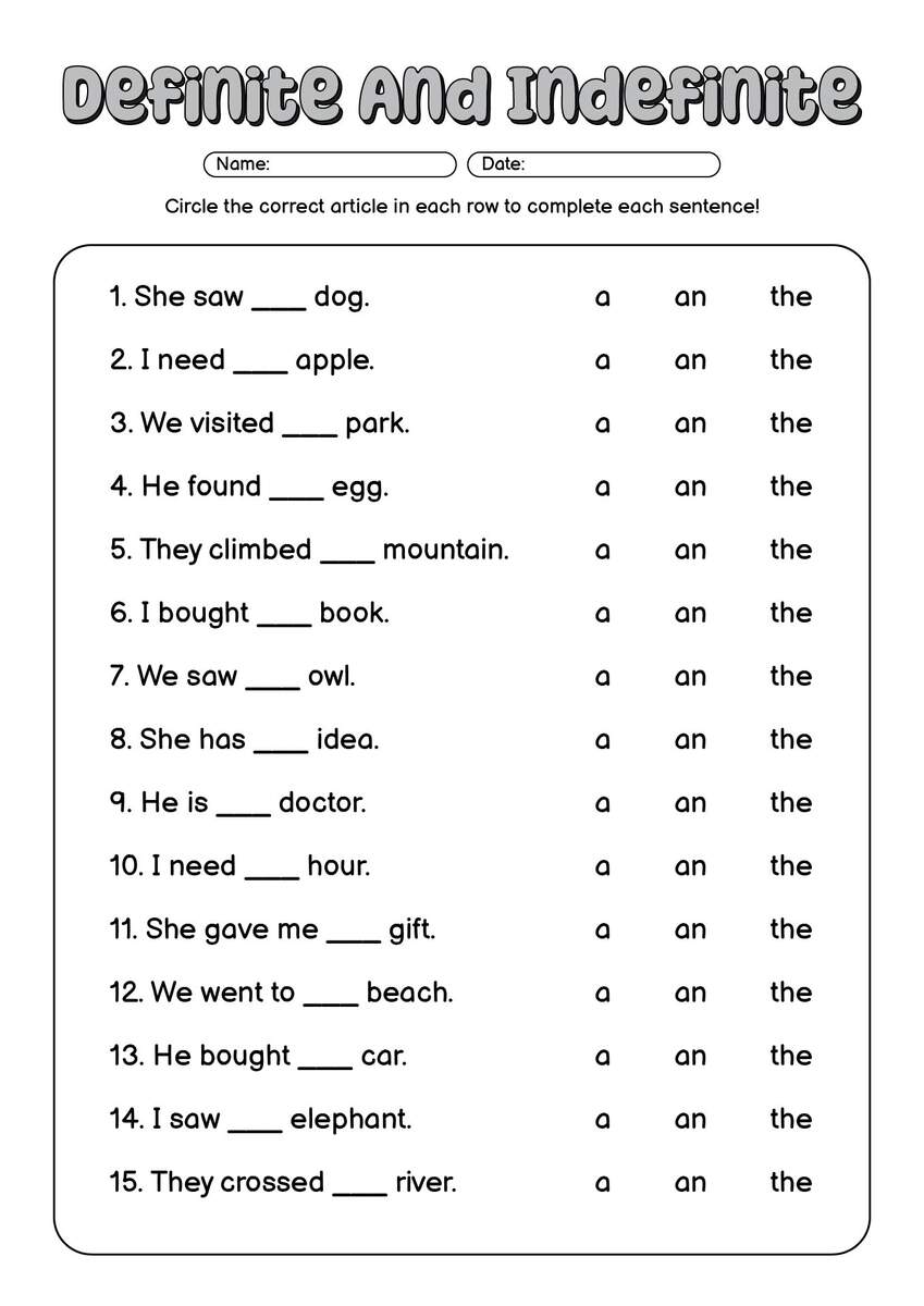 17 English Articles Worksheet Free PDF At Worksheeto