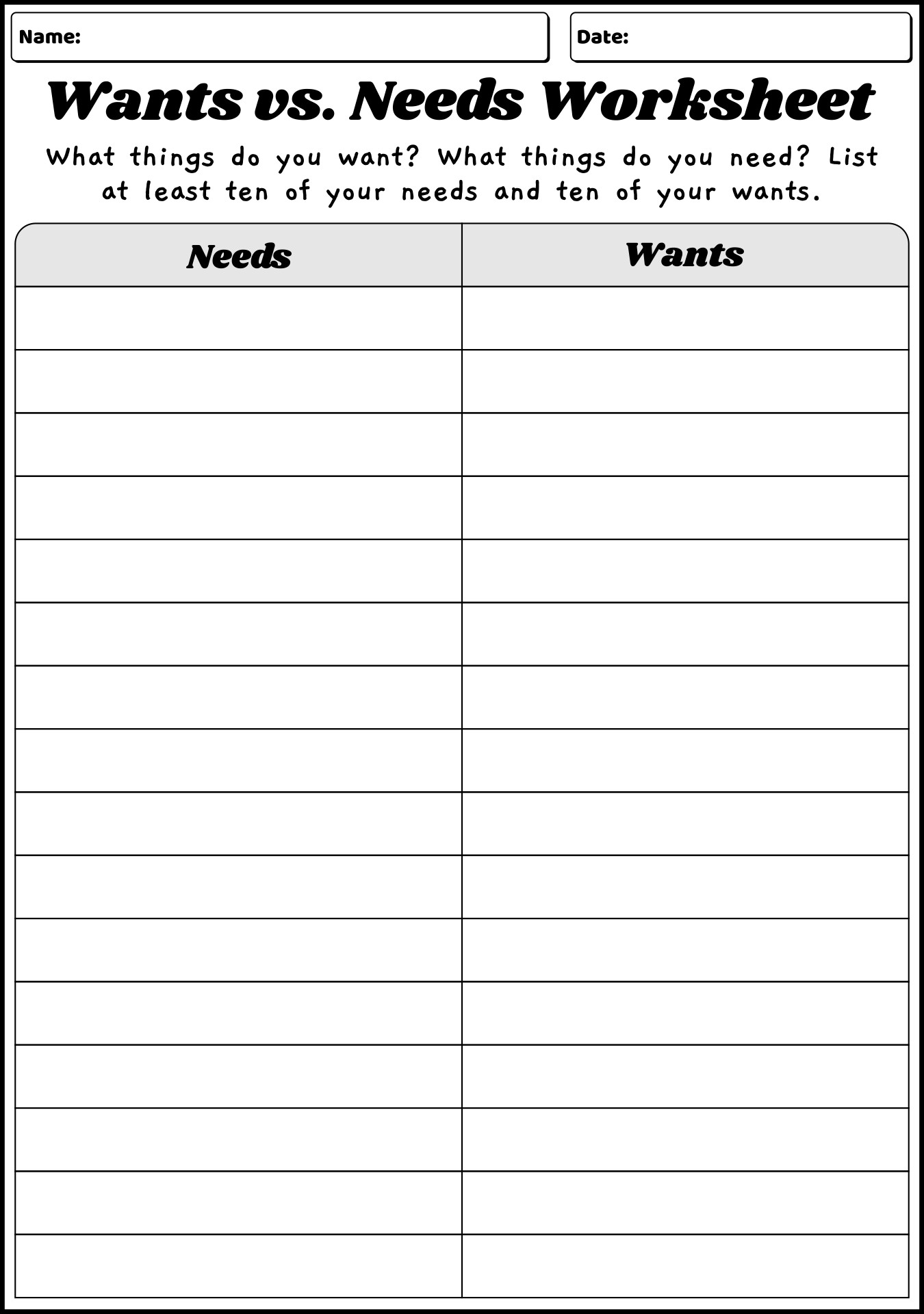 17 Want Vs Need Worksheet Free Printable For Adults Free PDF At Worksheeto 17 Want Vs Need Worksheet Free Printable For Adults Free PDF At Worksheeto