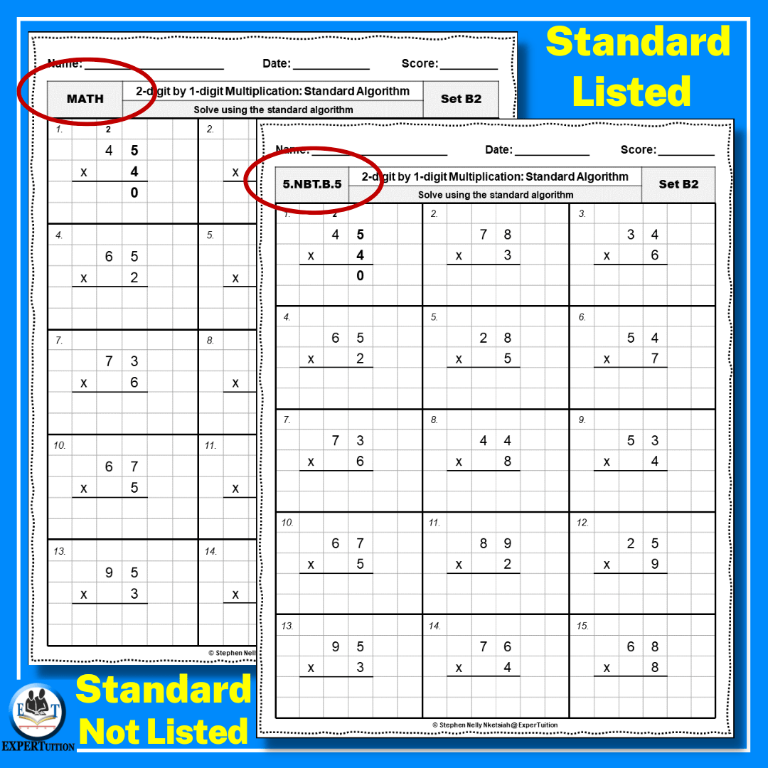 3 Digit By 3 Digit Long Multiplication Worksheets Made By Teachers