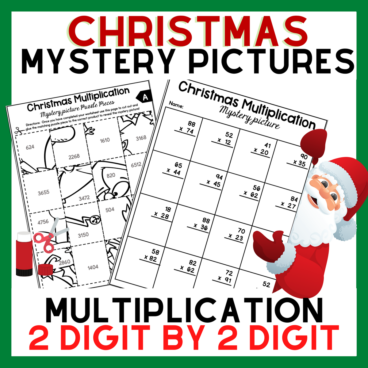 2 Digit By 2 Digit Multiplication Christmas Mystery Pictures Stop And Smell The Crayons 2 Digit By 2 Digit Multiplication Christmas Mystery Pictures Stop And Smell The Crayons