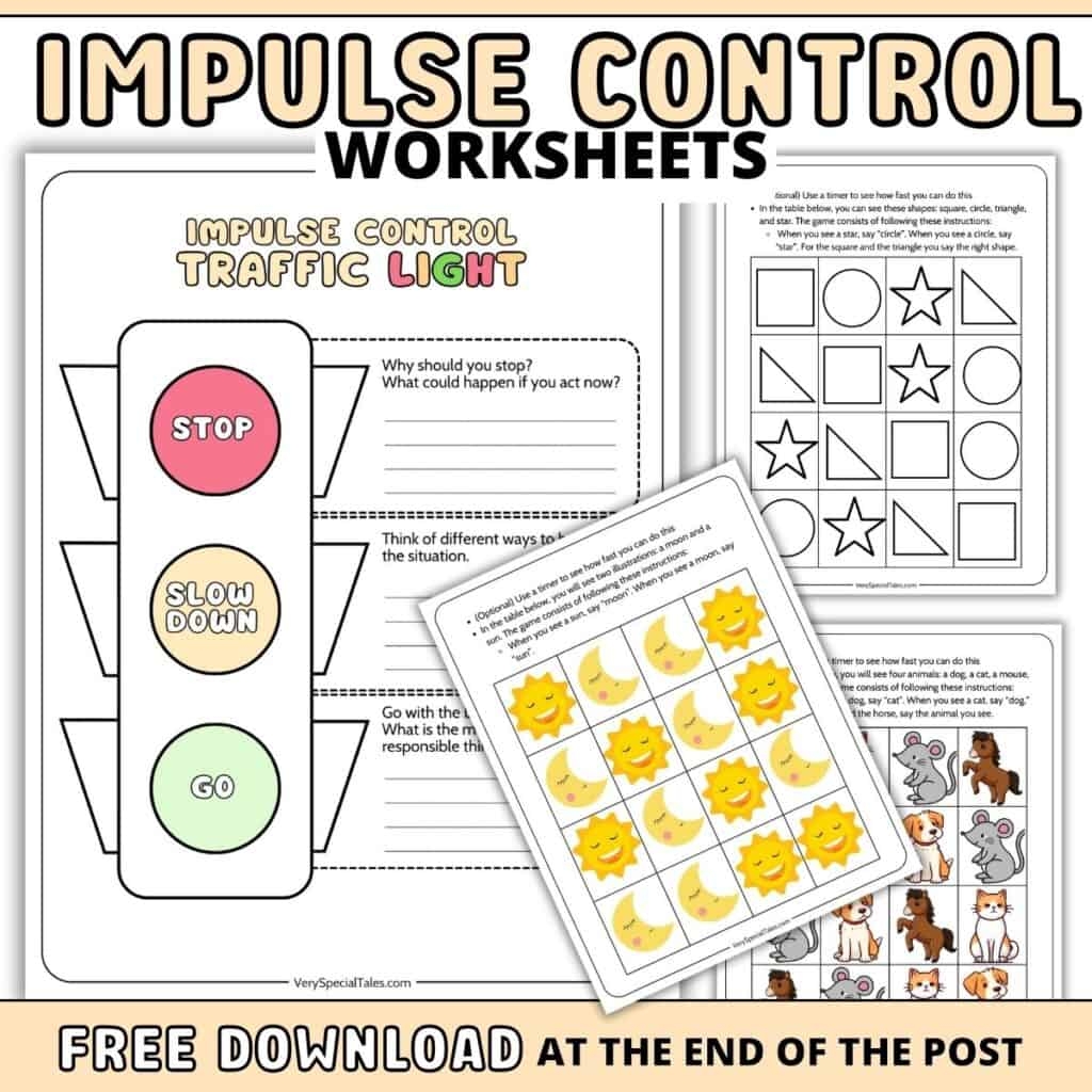 21 Impulse Control Activities For Kids PDF Fun Games Worksheets Resources To Practice Self Control At Home Or School Very Special Tales Impulse Control Worksheets Free Your Therapy Source