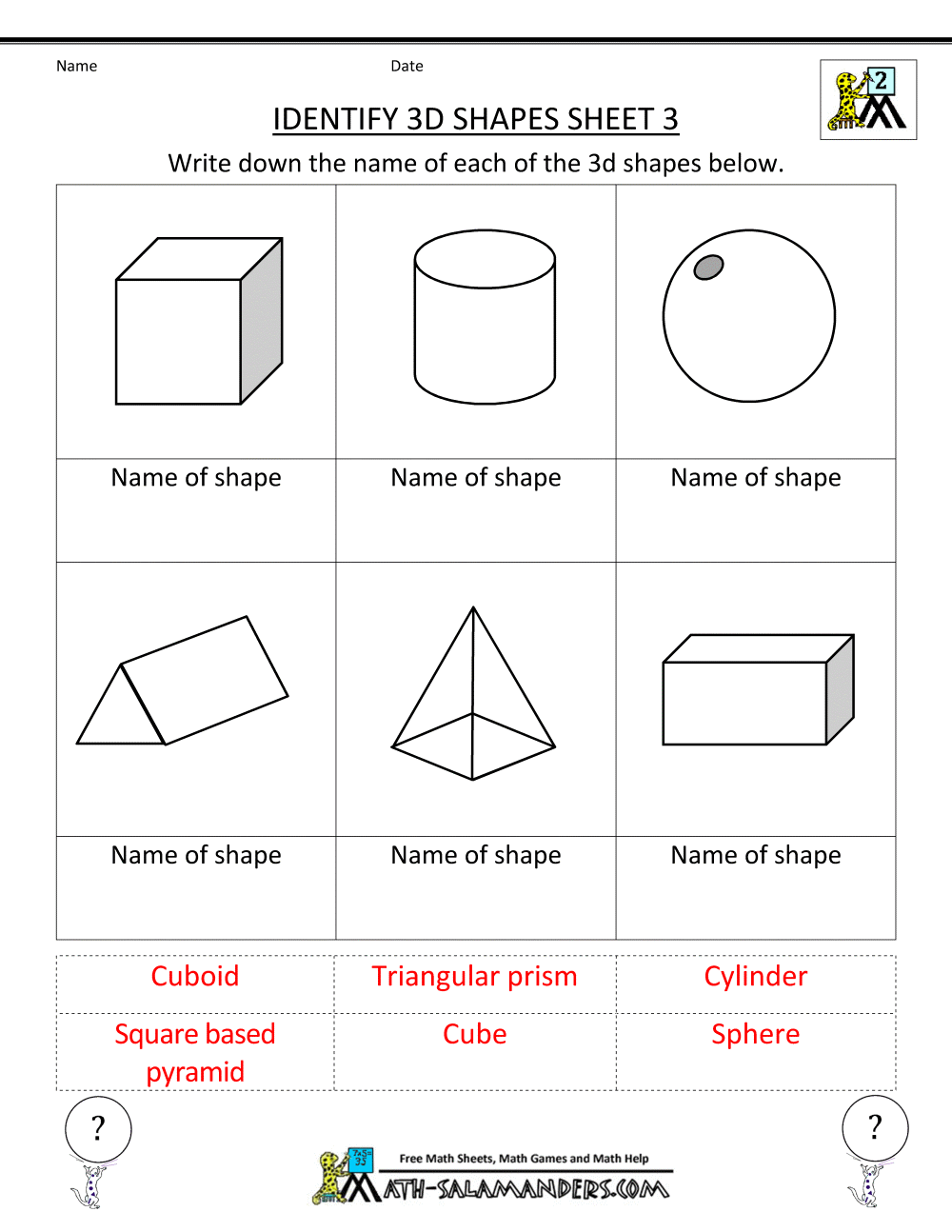 3d Geometric Shapes Nets