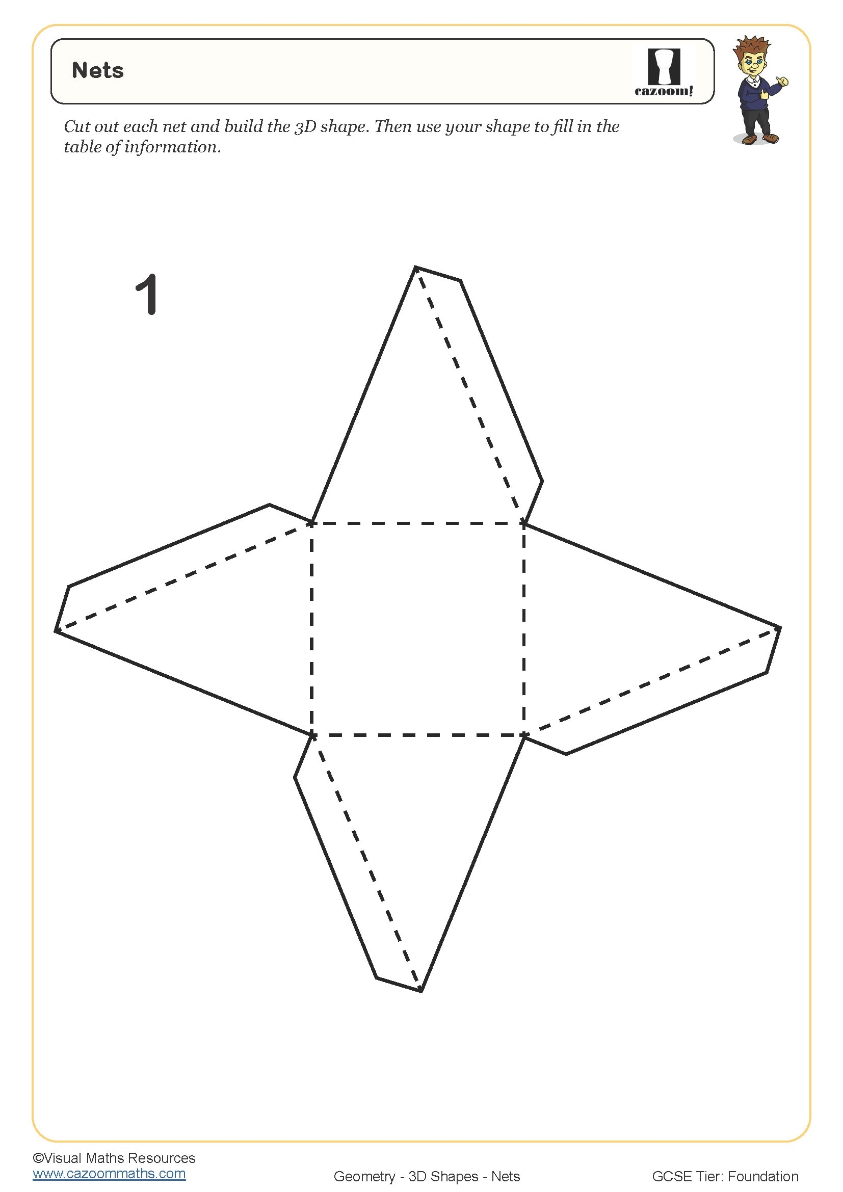 3D Shapes Worksheets With Answers KS3 KS4