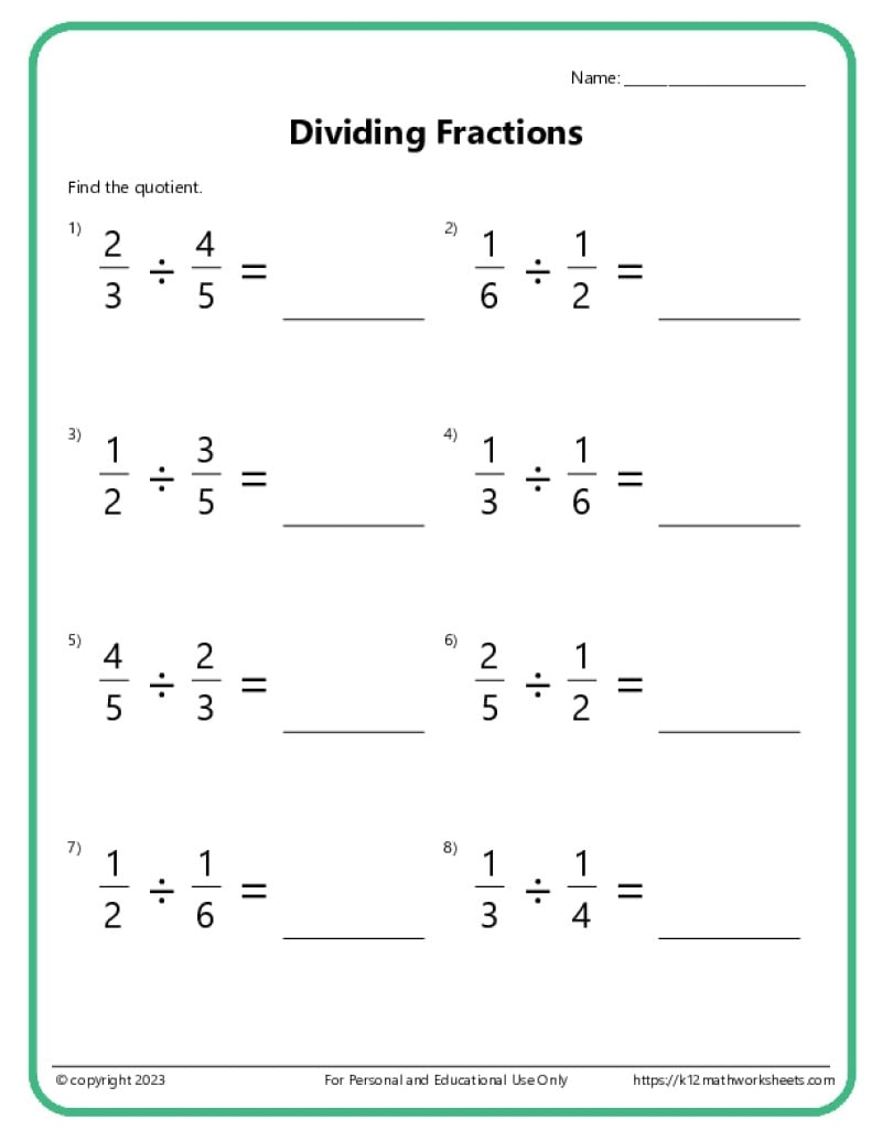 5th Grade Math Worksheets 5th Grade Fractions Worksheets PDF Printable Worksheets Cazoom Math