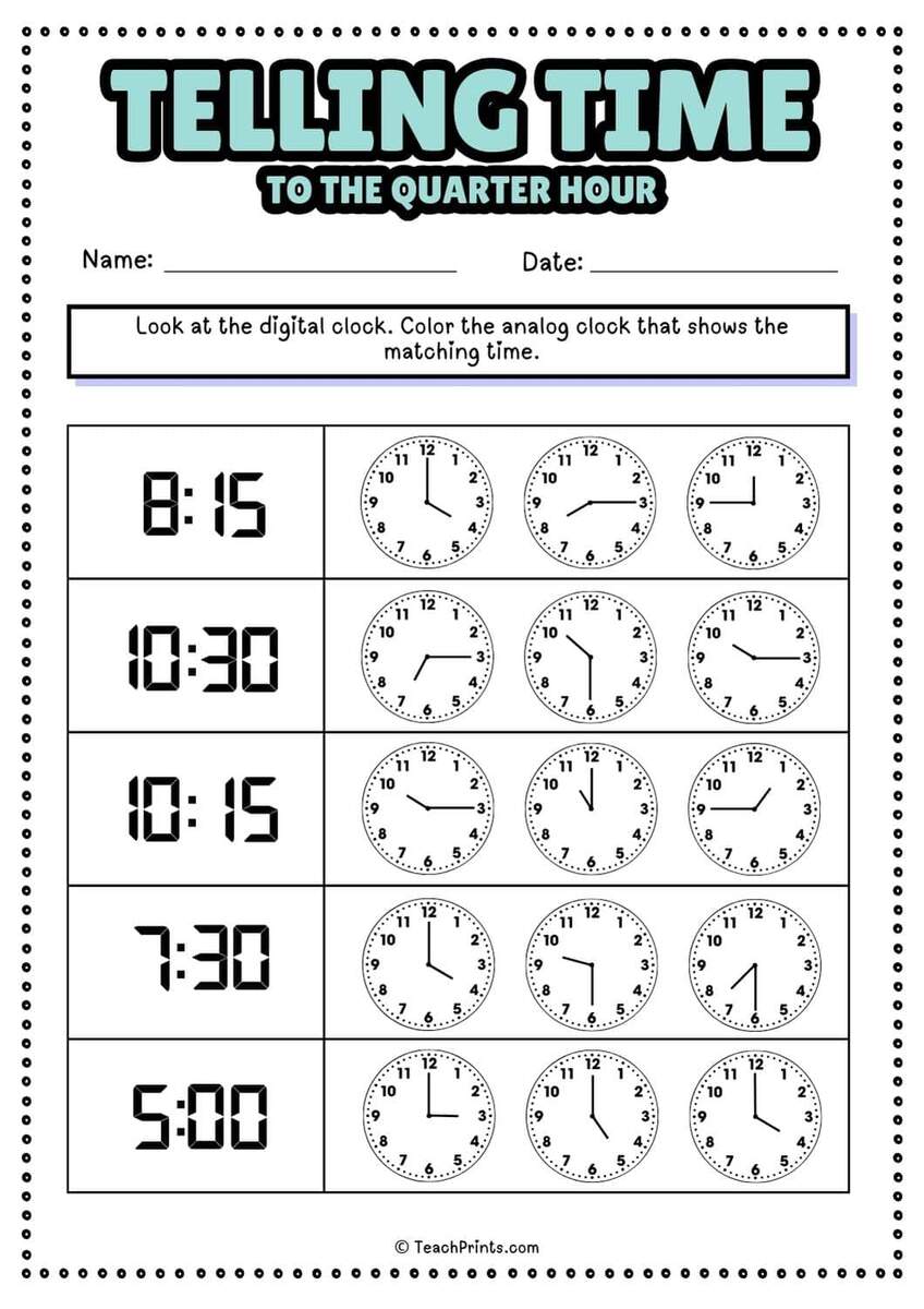 60 Free Telling Time Worksheets Teach Prints Telling Time To 5 Minutes Worksheets