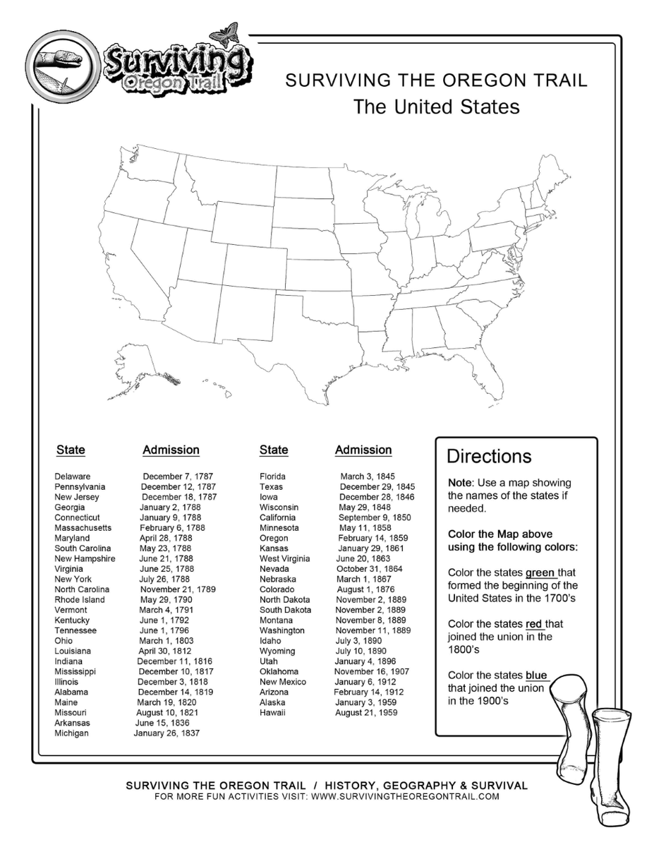 Free American History School Page Print Out Worksheets