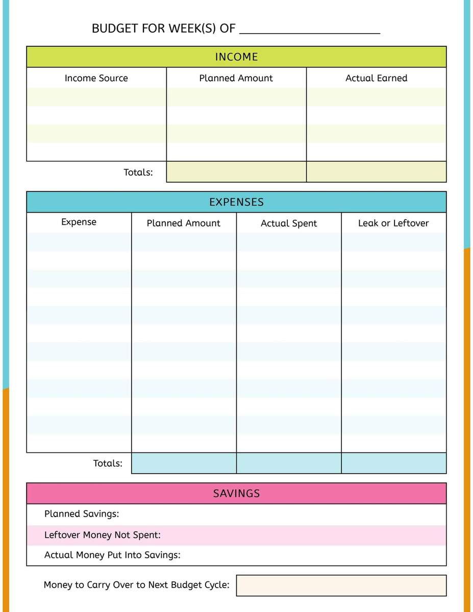 7 Free Teen Budget Worksheets Tools Start Your Teenager Budgeting Kids Budget Worksheet Instant Download Etsy
