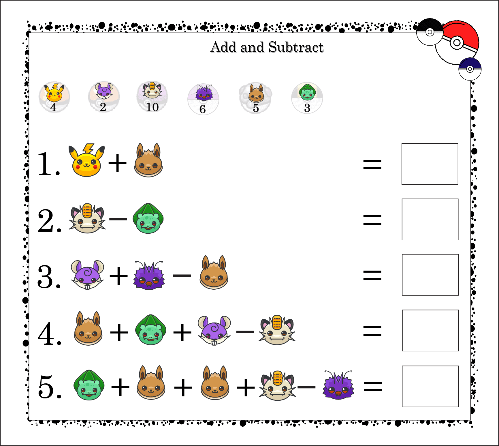 8 Exciting Pok Mon Math Worksheets 22 Free Pages 8 Exciting Pok Mon Math Worksheets 22 Free Pages