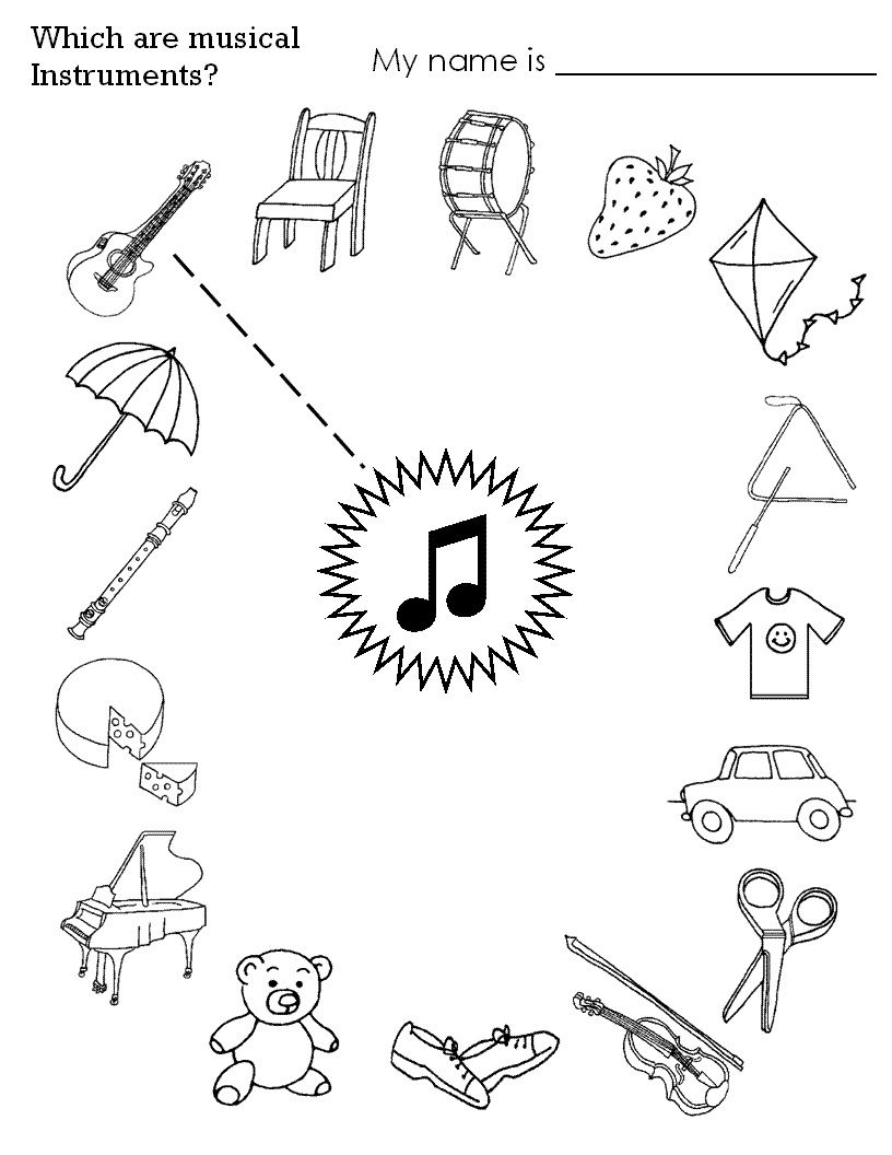 Music Trace And Color Worksheets For Young Musicians Made By Teachers