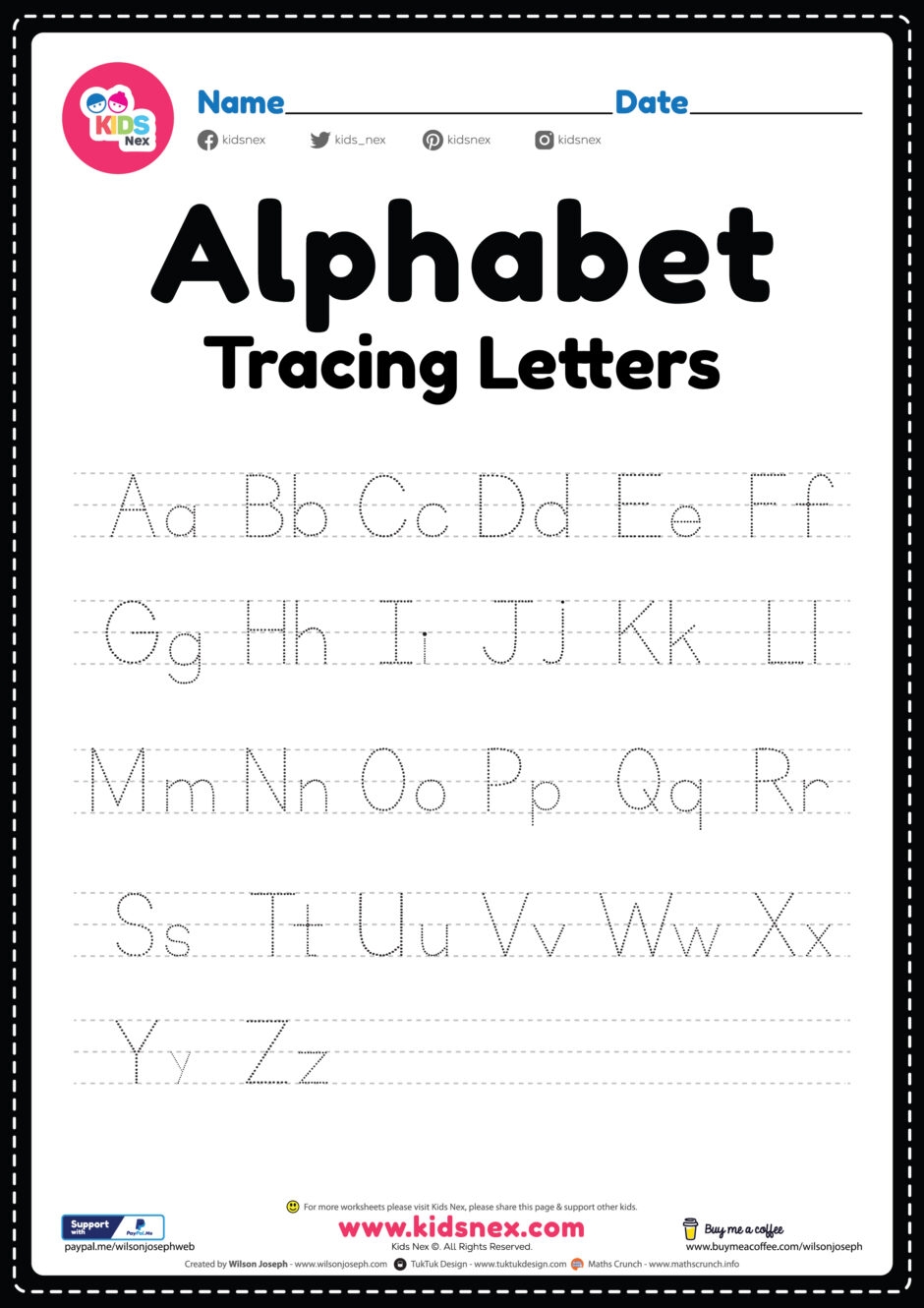 Letter Tracing Worksheet Train Theme FREE Printable Worksheets Worksheetfun