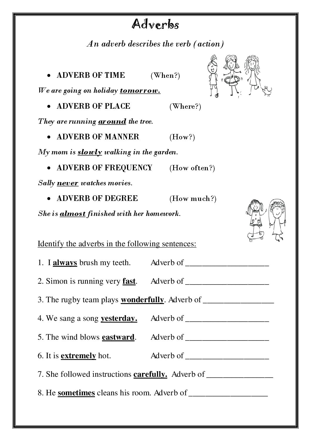 Adverbs Worksheet Teacha Worksheets Library