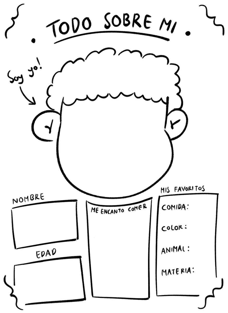 All About Me Worksheet Spanish 20 Free PDF Printables Printablee