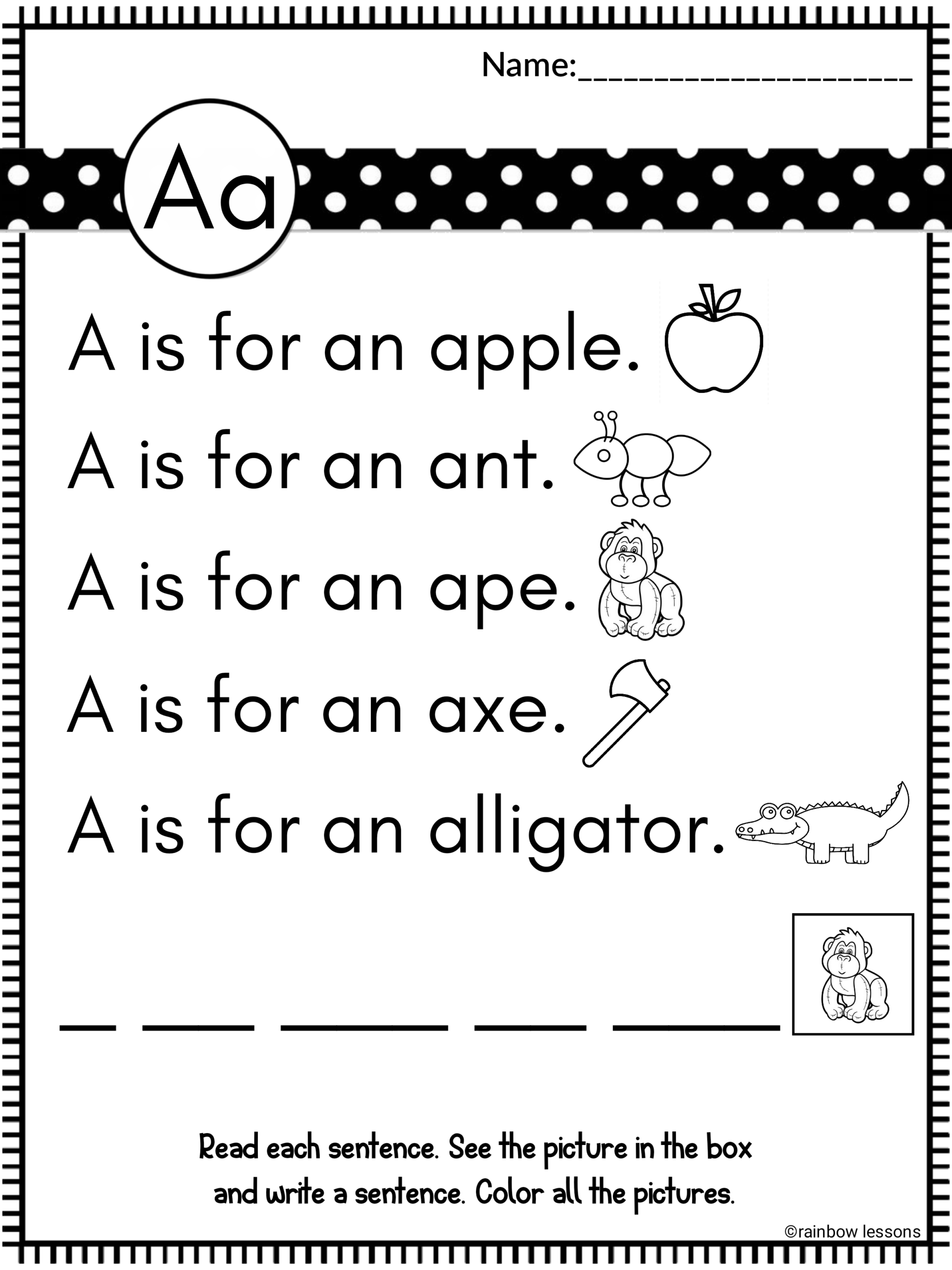 Alphabet Sight Words Sentences Made By Teachers Alphabet Sight Words Sentences Made By Teachers