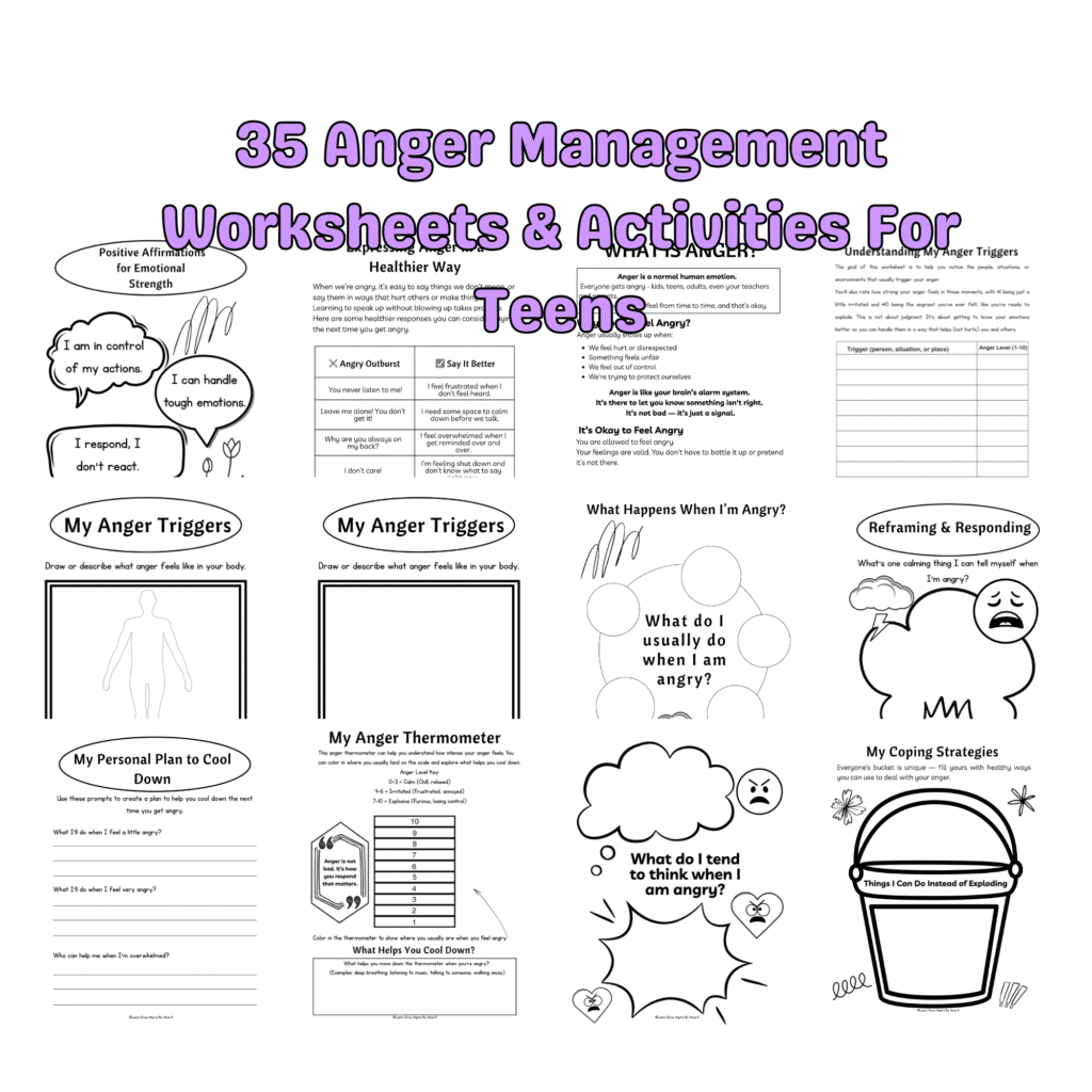 Free Therapy Worksheets For Teens PDF Downloads ChoosingTherapy