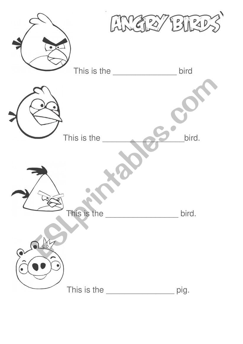Angry Birds Worksheet Fun Activities For Kids