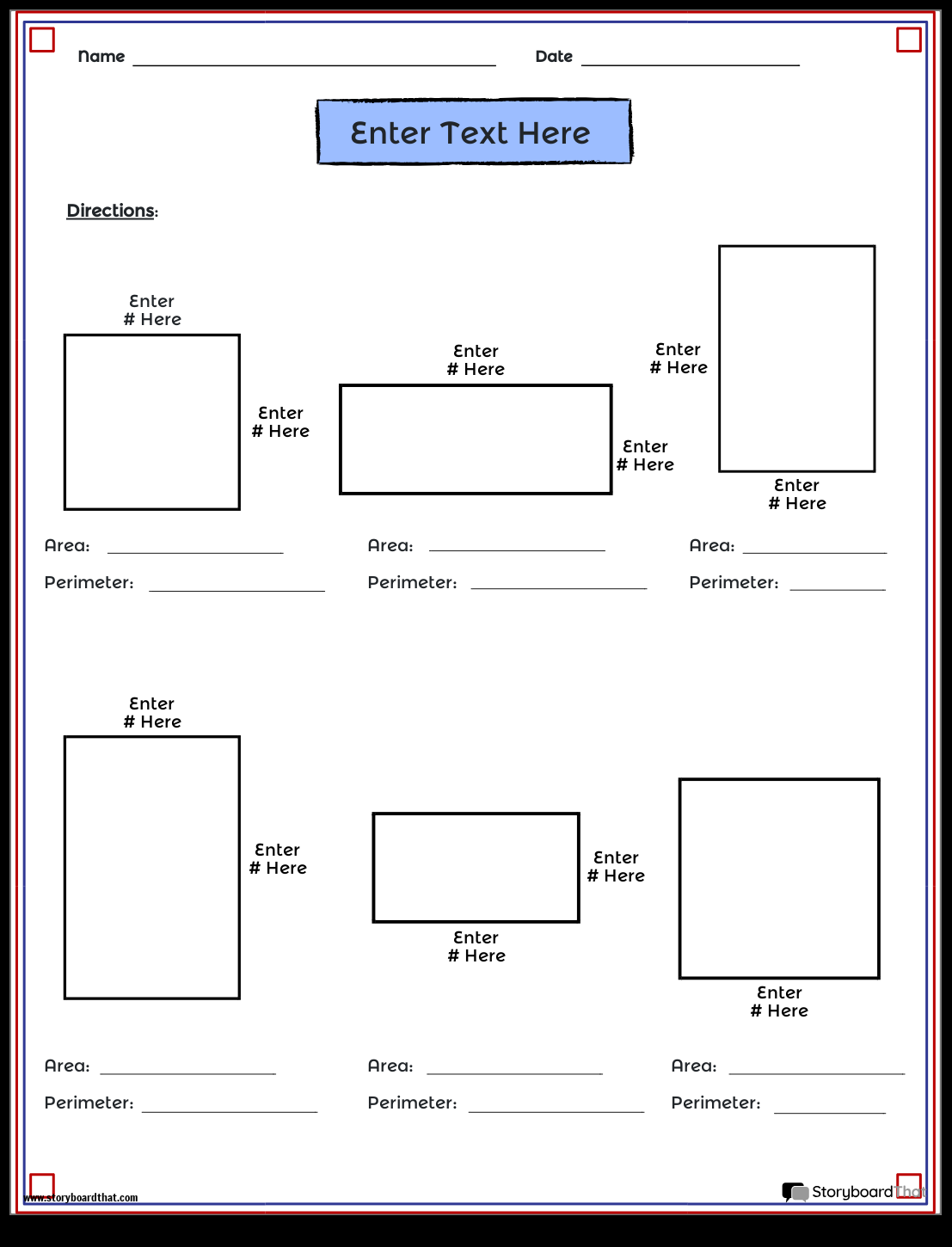 Area And Perimeter Worksheets By Storyboard That 2025