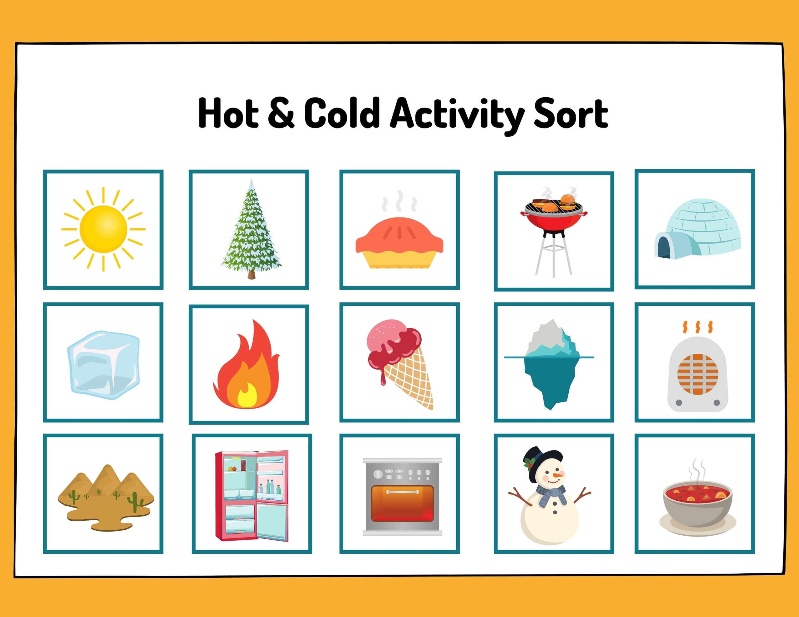 Autism Activity Hot And Cold Activity SPED Special Education Folder Content Etsy