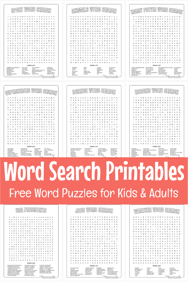 Best Free Word Search Printable Puzzles For Kids Adults Best Free Word Search Printable Puzzles For Kids Adults