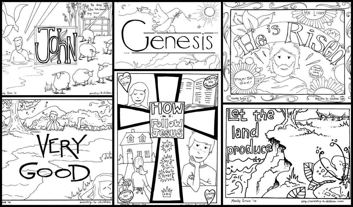 Bible Coloring Pages For Kids Download Now Free Christian PDF Printables
