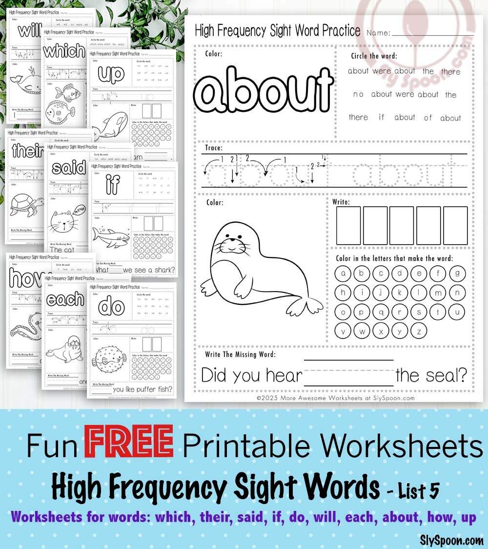Boost Early Literacy Skills With Free Printable Sight Word Worksheets Sight Words Which Their Said If Do Will Each About How Up Sly Spoon Boost Early Literacy Skills With Free Printable Sight Word Worksheets Sight Words Which Their Said If Do Will Each About How Up Sly Spoon