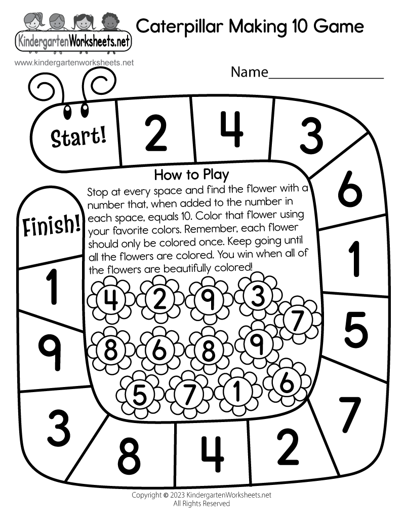 Kindergarten Counting Games