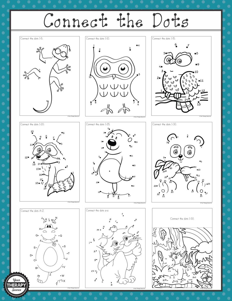 Connect The Dots Easy To More Difficult Growing Play