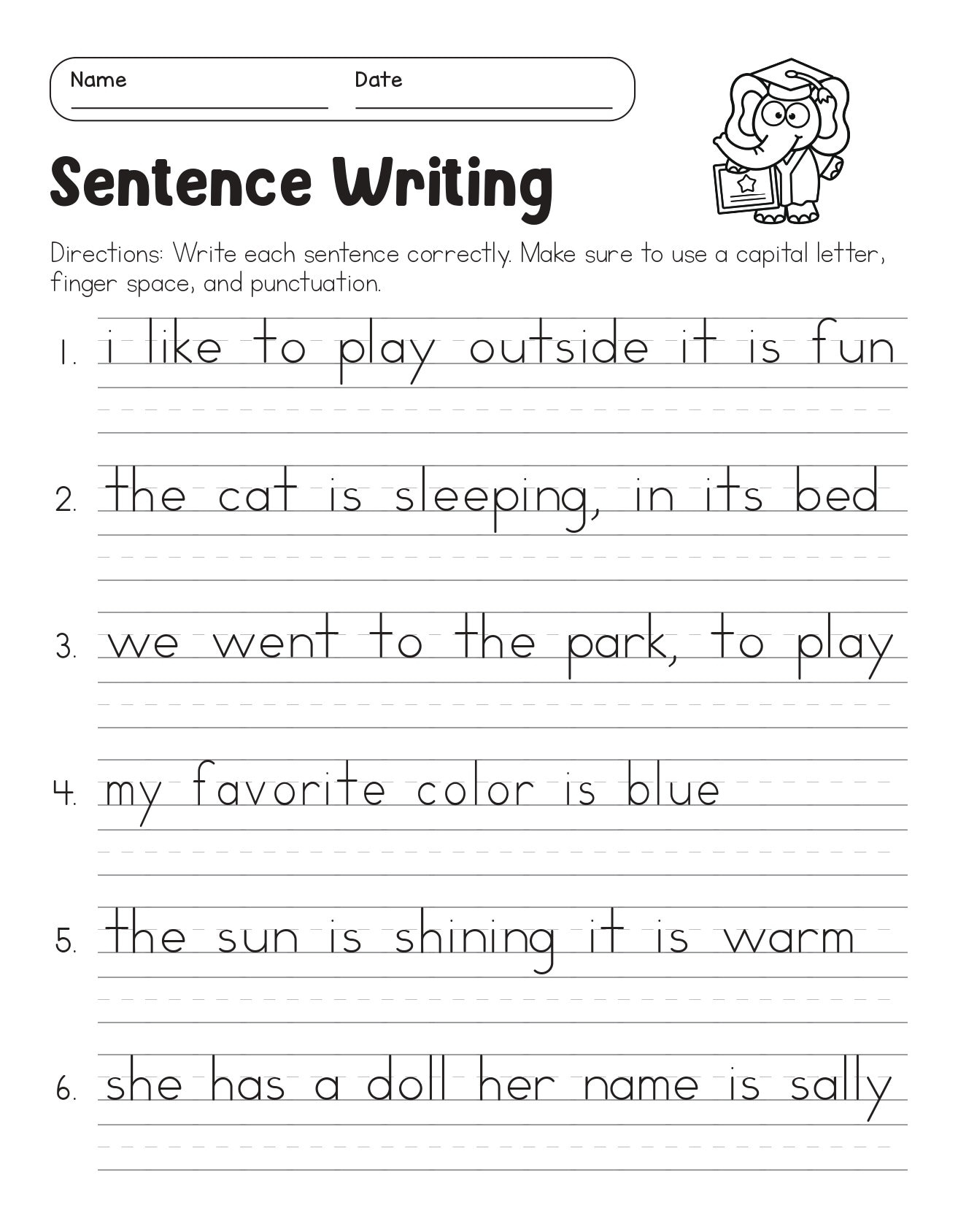 Sentence Correction Worksheets And Exercises With Answers
