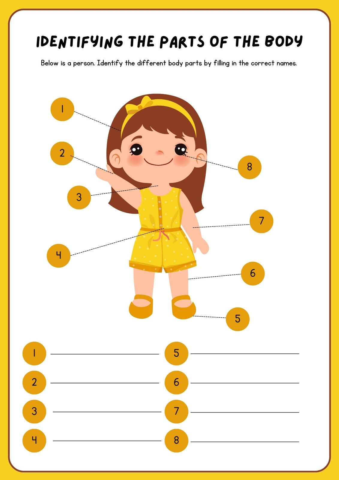 Customize 81 Body Parts Worksheets Templates Online Canva