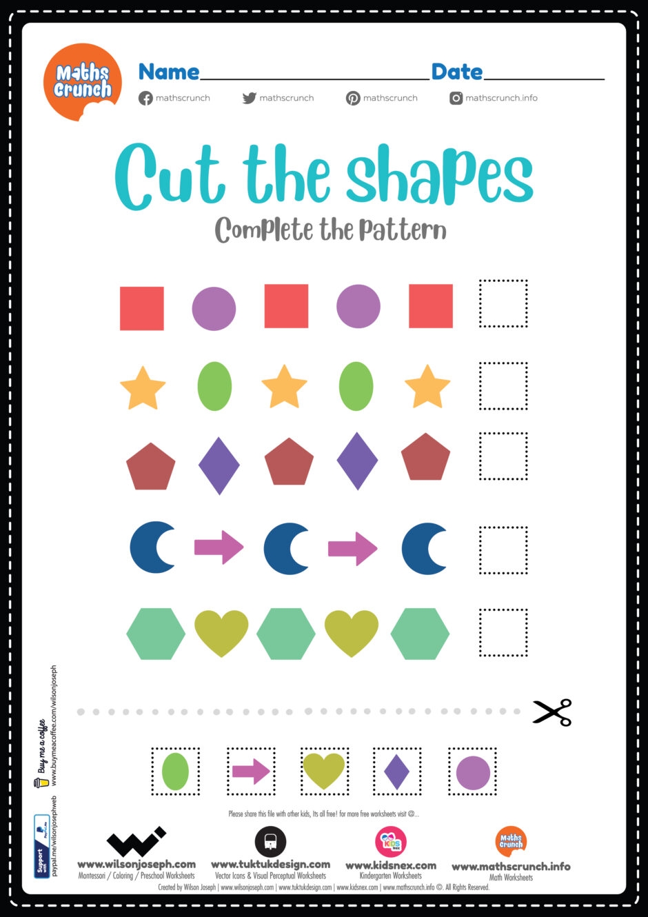 Cut The Shapes Worksheet Free Printable PDF Cut The Shapes Worksheet Free Printable PDF
