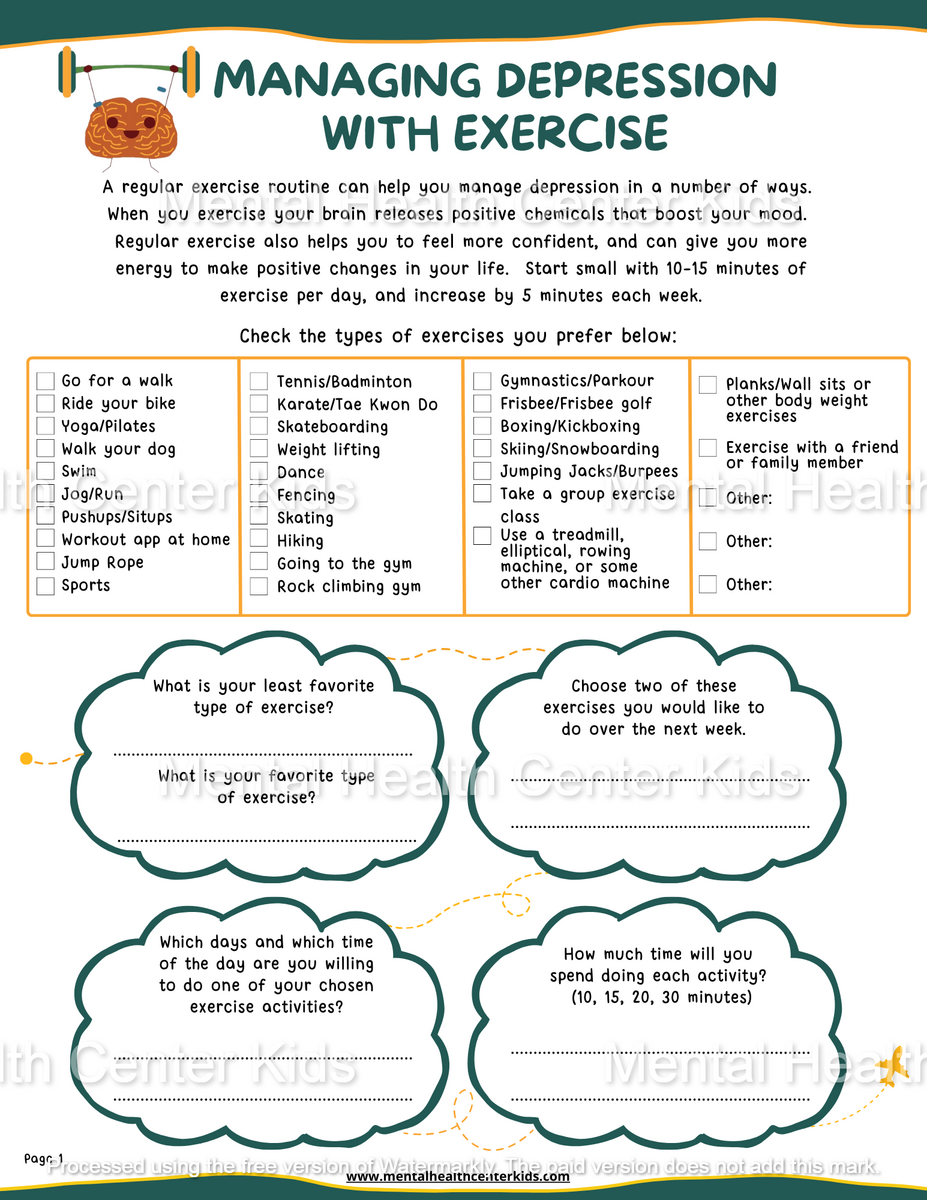 Depression Worksheets For Kids And Teens Worksheets Library Depression Worksheets For Kids And Teens Worksheets Library
