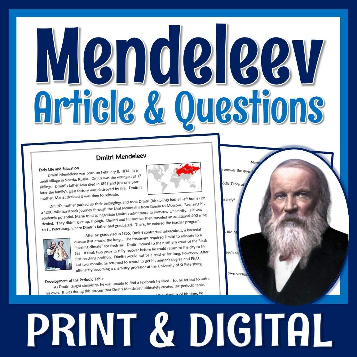 Dmitri Mendeleev Biography Mendeleev Biography For Kids Flying Colors Science