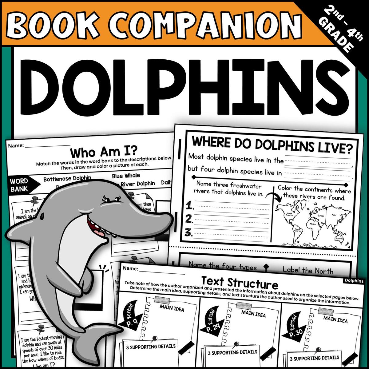 Dolphins By Seymour Simon Interactive Read aloud Book Companion Activities Etsy
