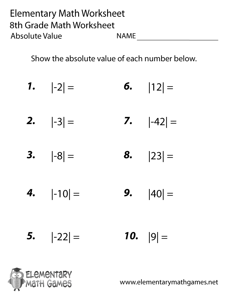 Eighth Grade Math Practice Worksheet Worksheets Worksheets