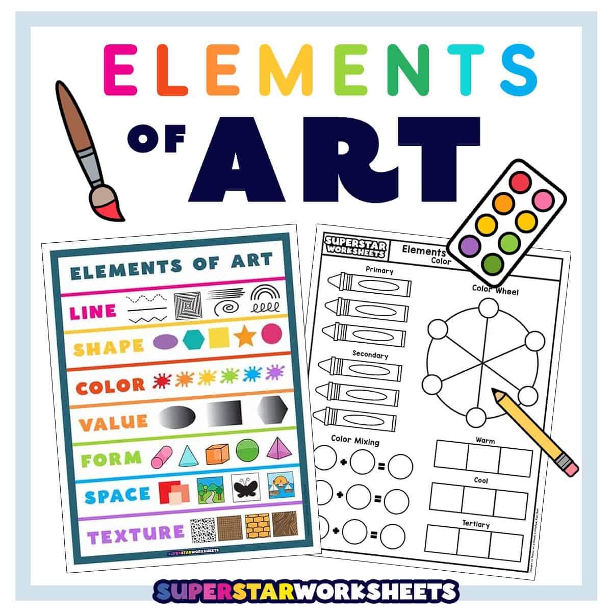 Elements Of Art Free Printables Superstar Worksheets ELEMENTS Of ART Worksheet Booklet For Kindy Year 1 And Year 2 Students