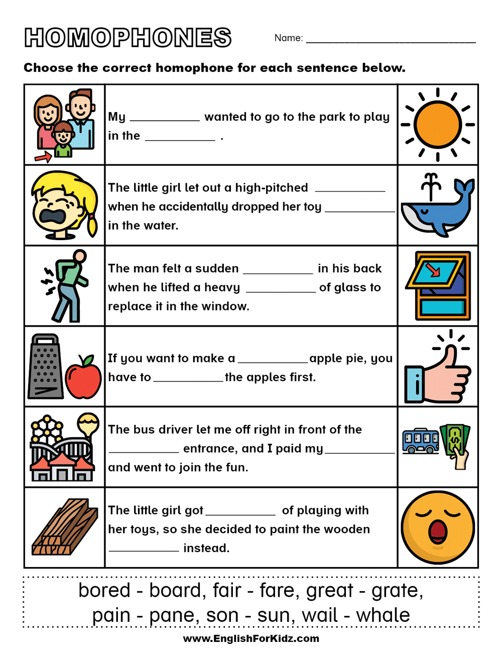Printable 2nd Grade Homophones And Homographs Worksheets