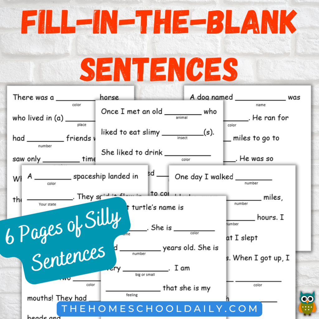 Fill In The Blank Sentences The Homeschool Daily Go Away Worksheet Fill In The Blanks Super Simple