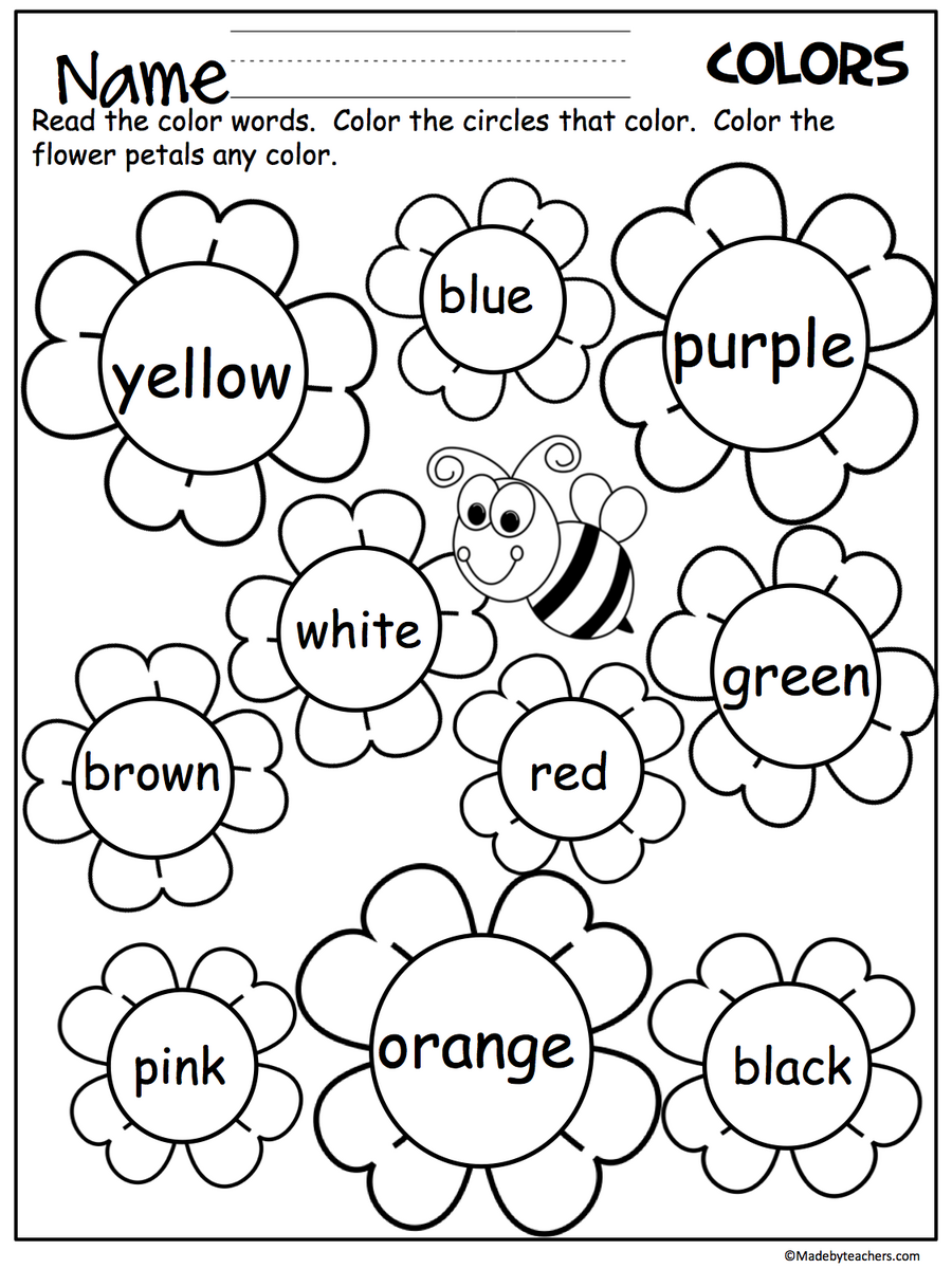Colors Word Tracing Worksheet Ezpzlearn