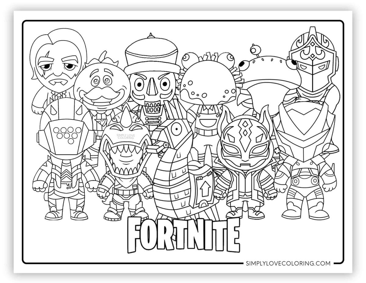 Fortnite Coloring Pages Free PDF Printables