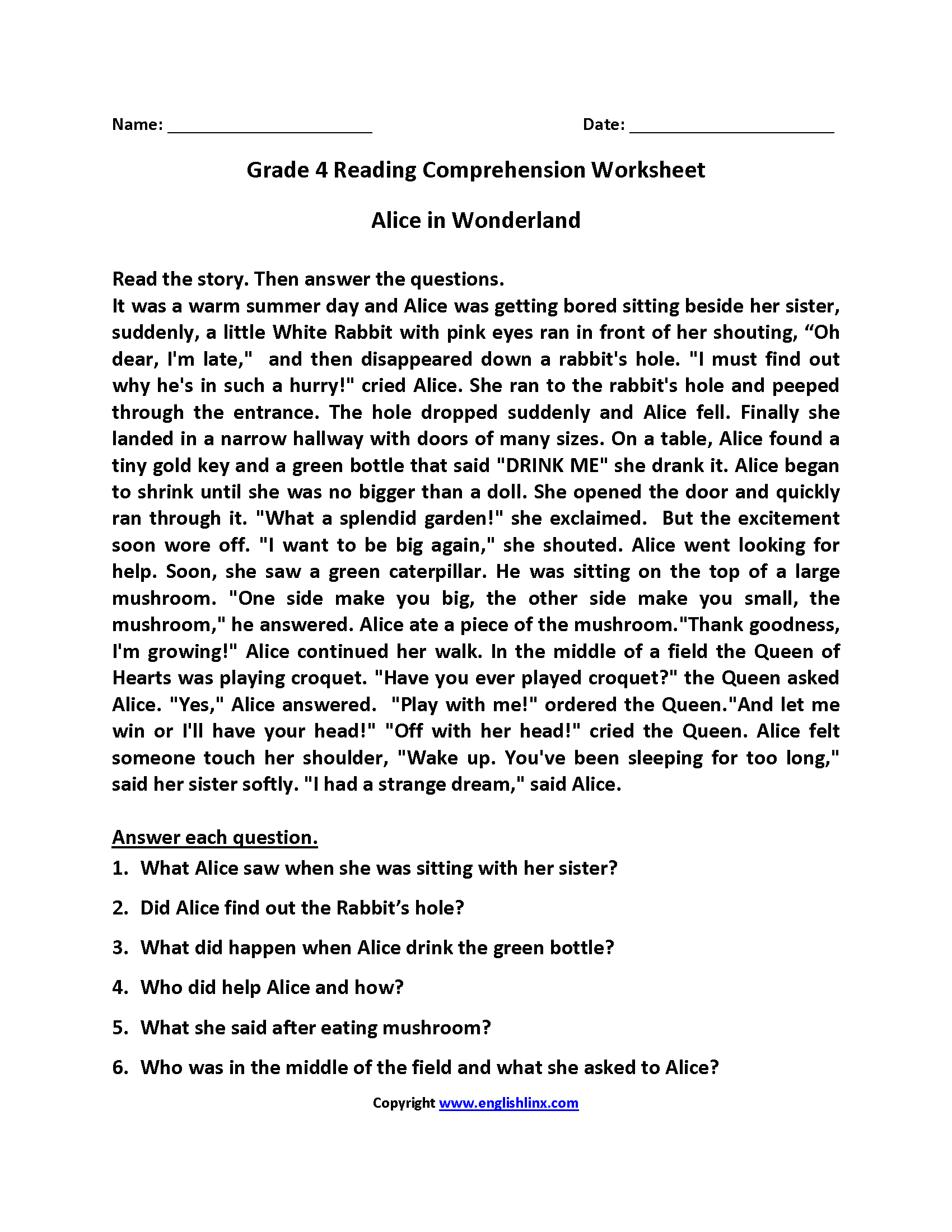 4th Grade Printable Fluency And Reading Comprehension Passages For Homework Or Homeschool Educational Activity Reading Practice Worksheets Etsy