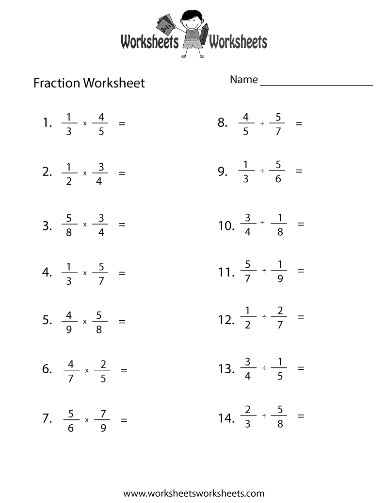 Fraction Review Worksheet Worksheets Worksheets Fraction Review Worksheet Worksheets Worksheets