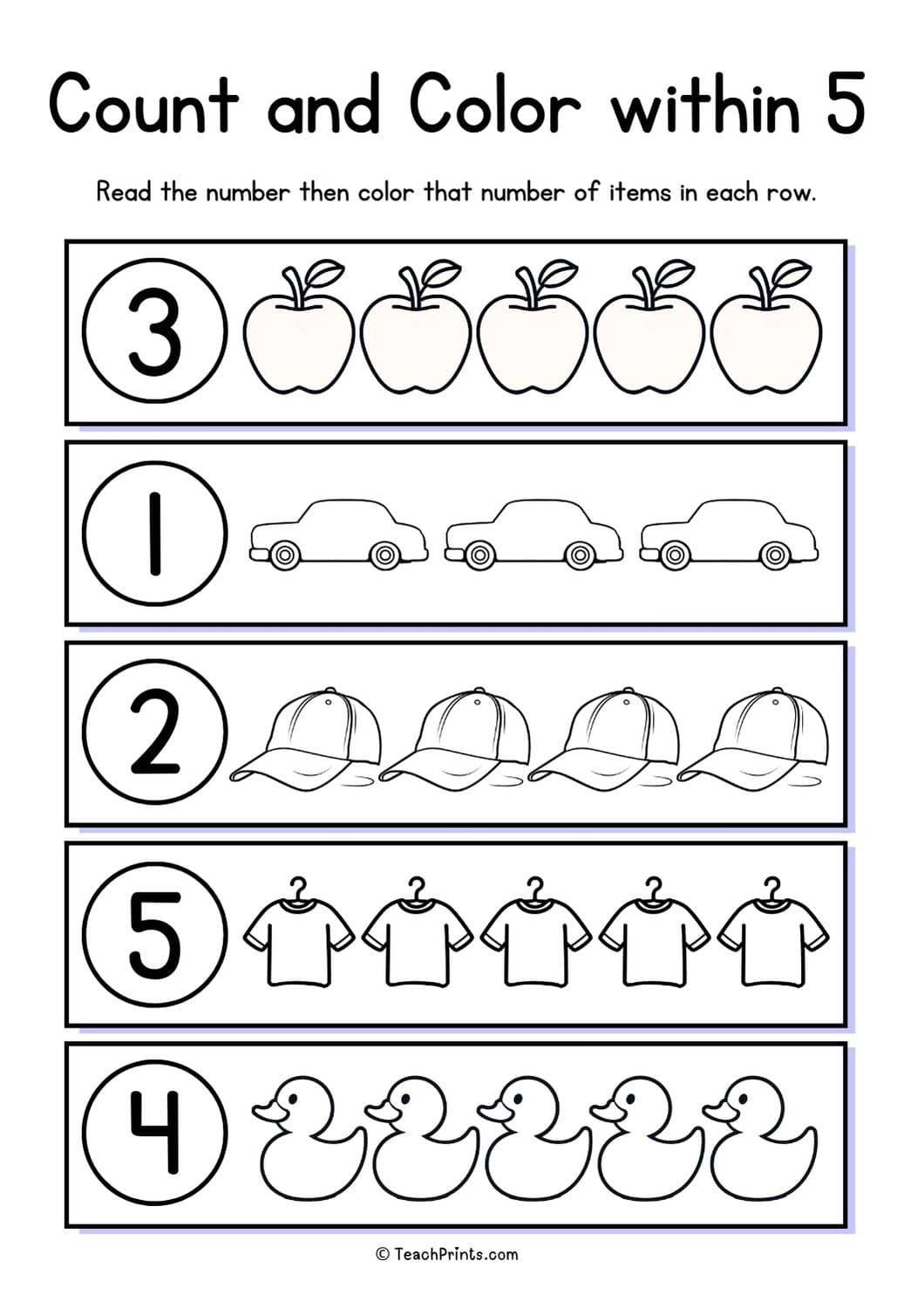 Kindergarten Math Counting Objects Worksheets 1 10 Black And White Made By Teachers