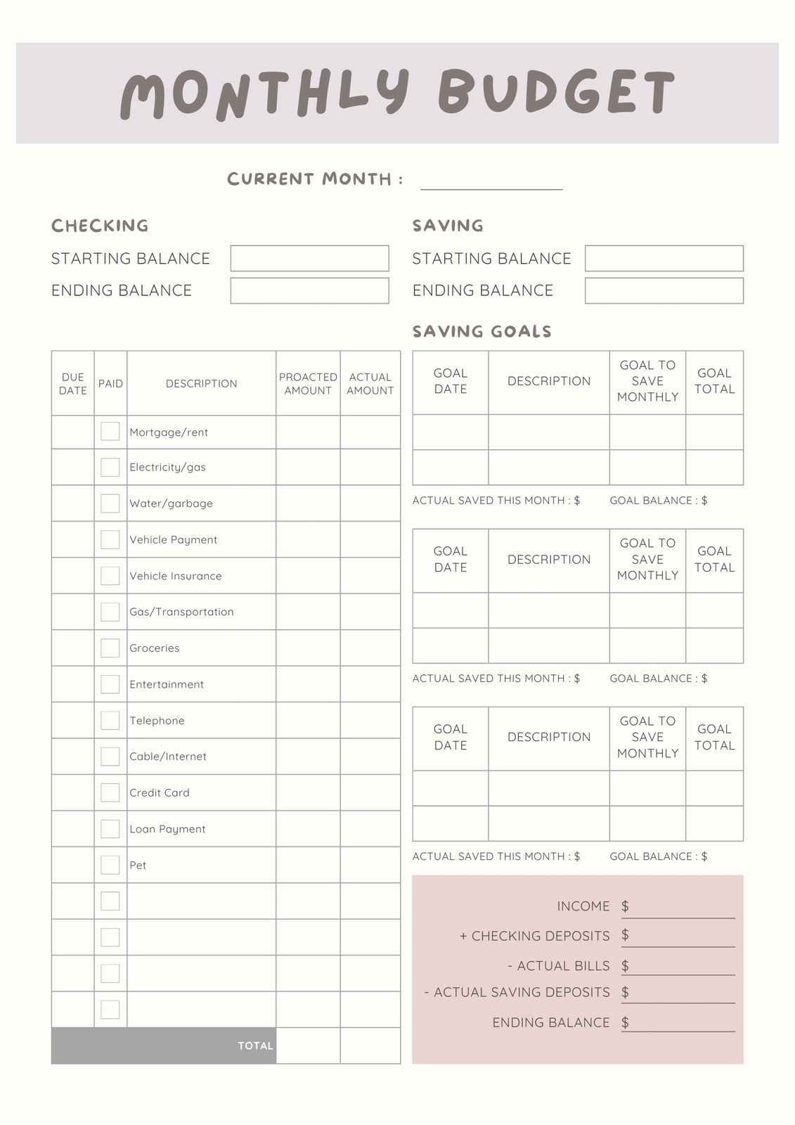 Free And Customizable Budget Templates Canva Free And Customizable Budget Templates Canva