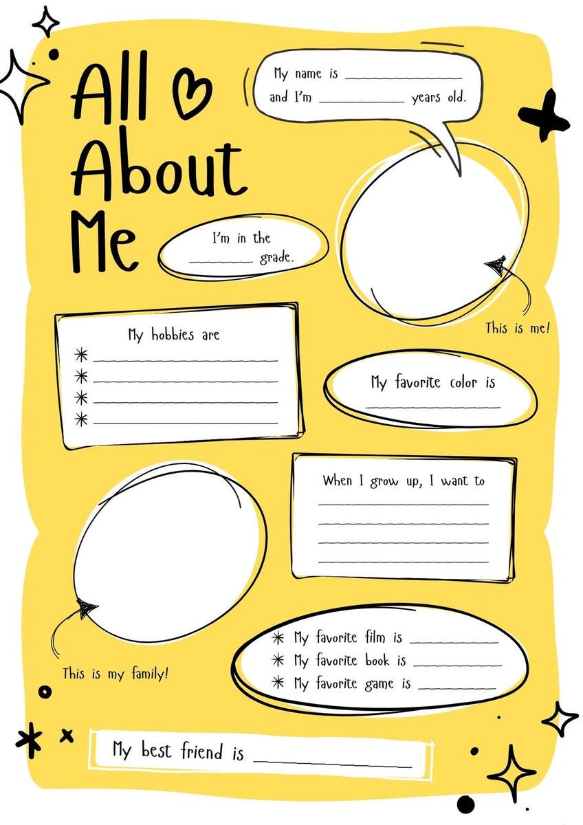 All About Me Worksheets Free Printable The Teaching Aunt