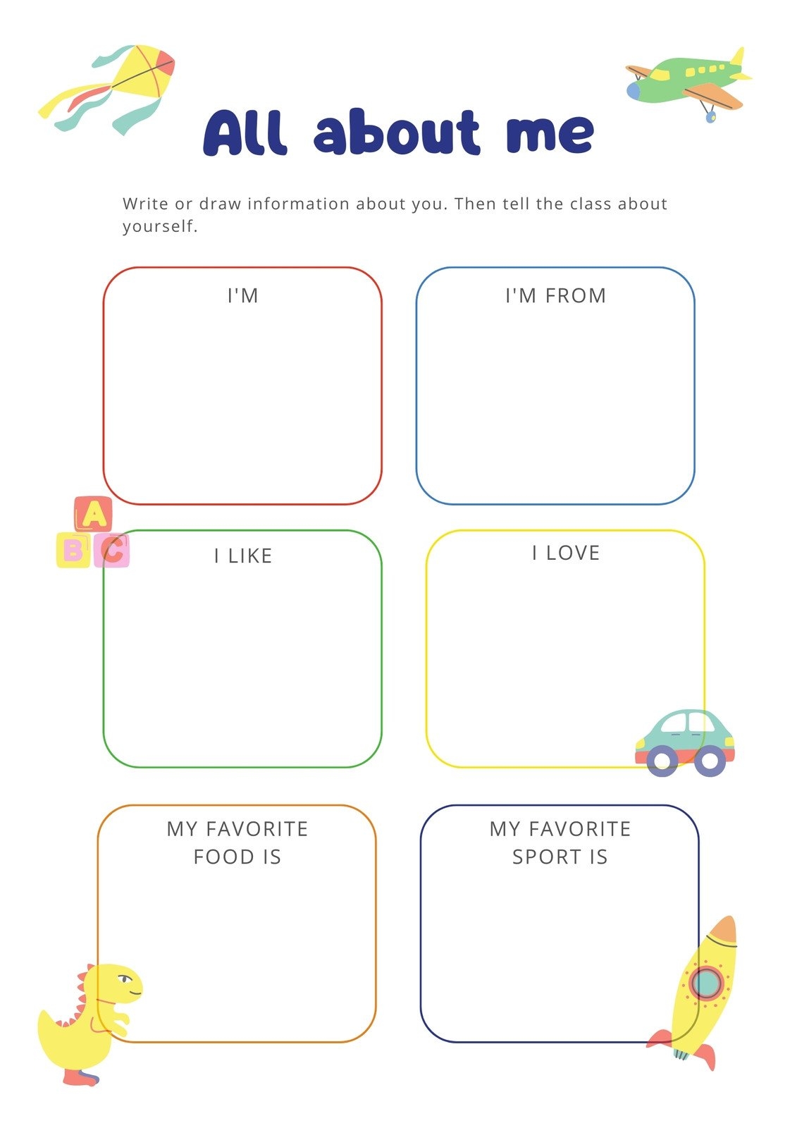 All About Me Worksheets Free Printable The Teaching Aunt