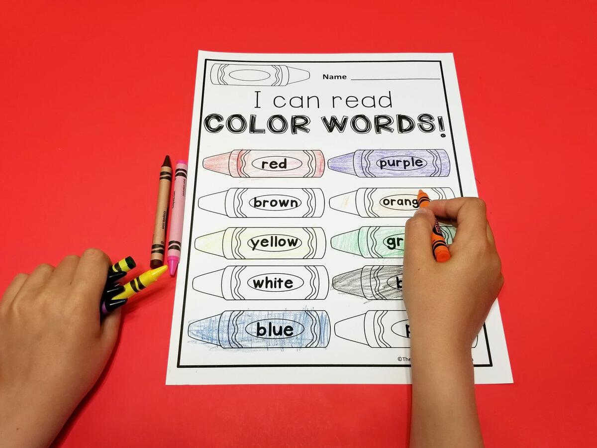 Free Color Words Printables The Kindergarten Connection Coloring Worksheets For Preschool Free Printables Superstar Worksheets