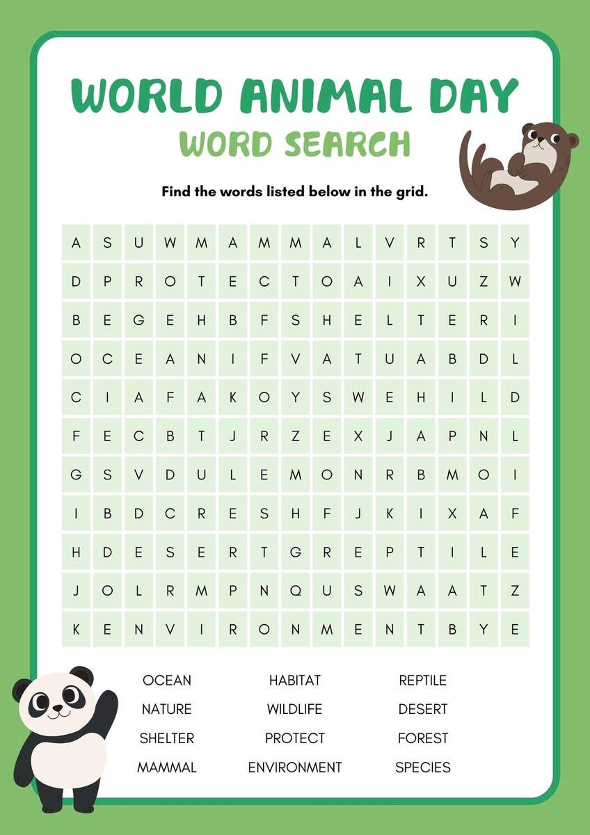 Free Custom Printable Animal Worksheet Templates Canva